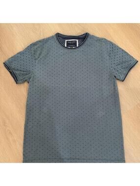 Nickel & Iron New York Blue Green Geometric T-Shirt Large